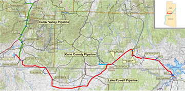 Proposed easement for Lake Powell Pipeline
